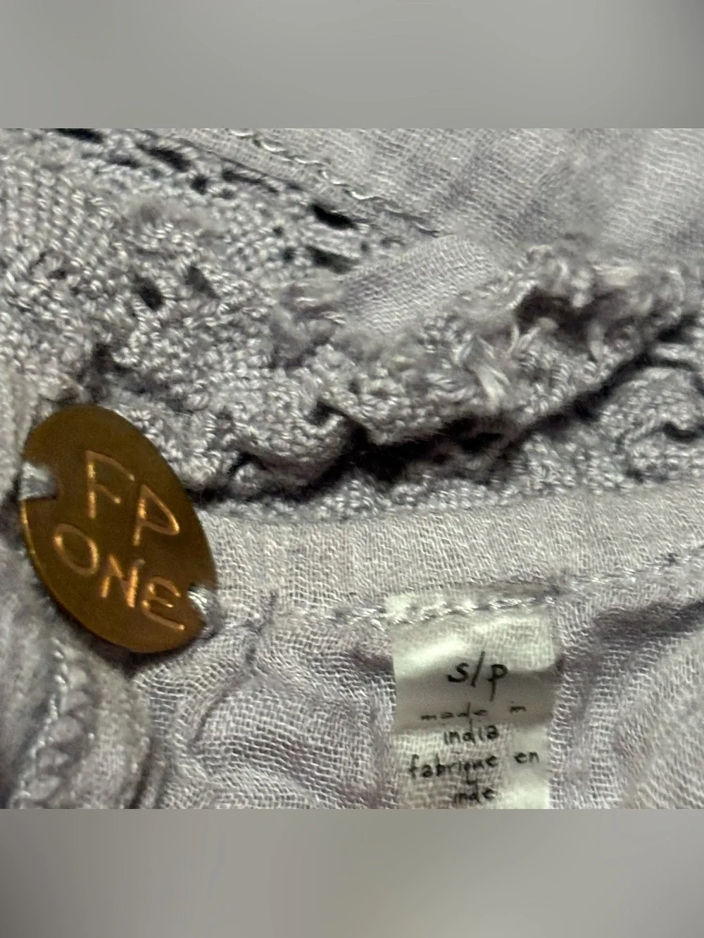 Free People Lavender Boho Lace Mini Dress S